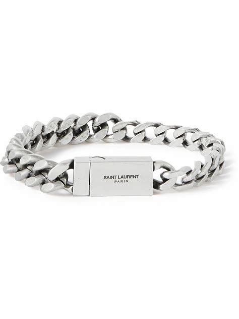 saint laurent silver bracelet